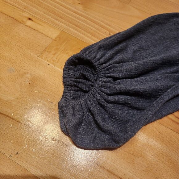 2/$15 Max Studio 3/4 Sleeve Tiered Dress Slate Split Neck Boho, Women's Medium - Picture 4 of 7